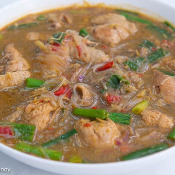 spicy sotanghon chicken soup recipe