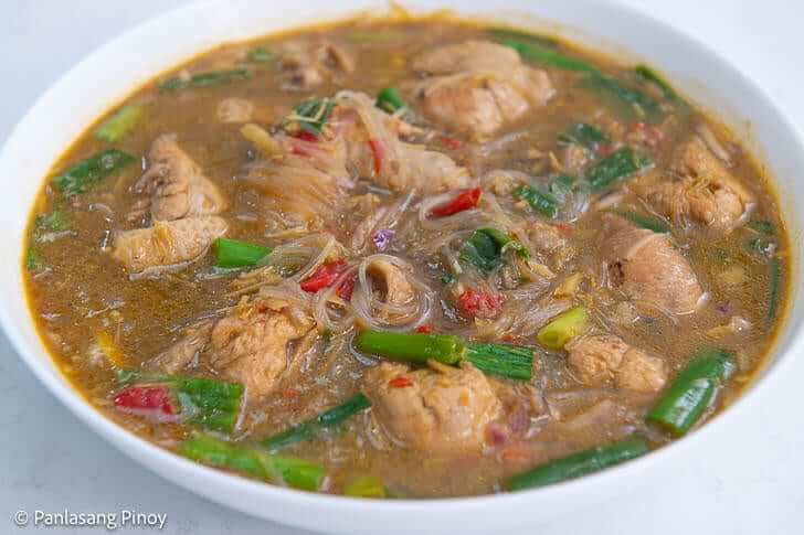 spicy sotanghon chicken soup recipe