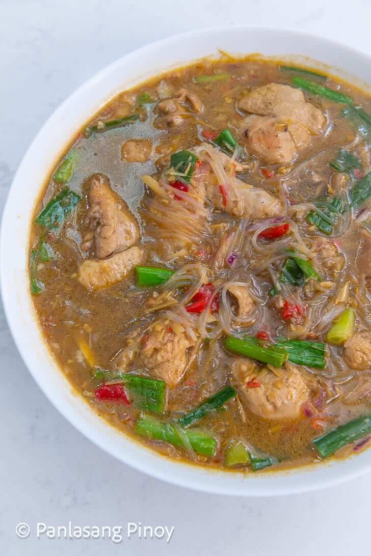 spicy sotanghon chicken soup_