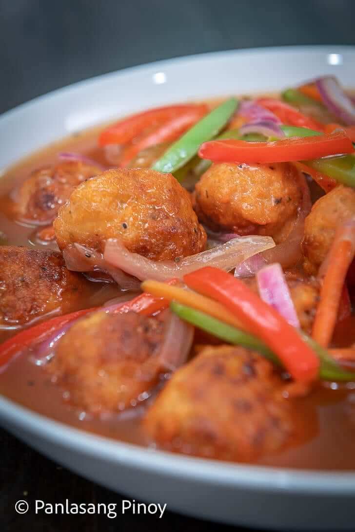 sweet and sour chicken meatballs recipe panlasang pinoy
