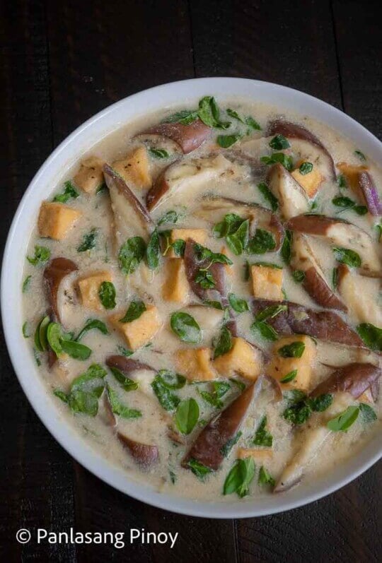 Ginataang Talong with Malunggay and Tofu Panlasang Pinoy