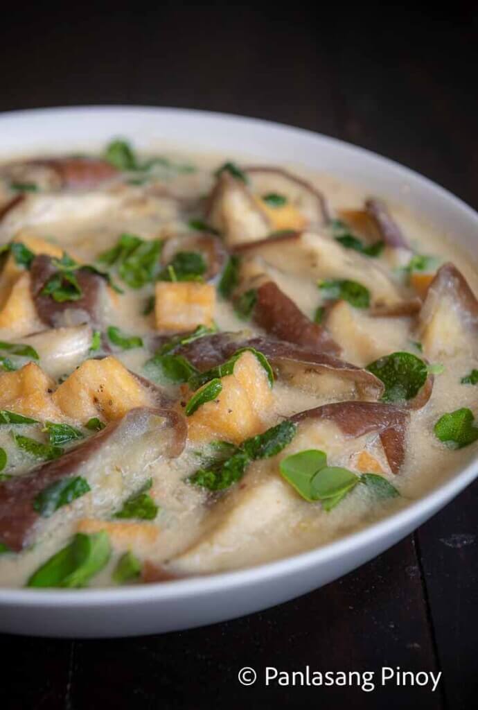 Ginataang Talong with Malunggay and Tofu - Panlasang Pinoy