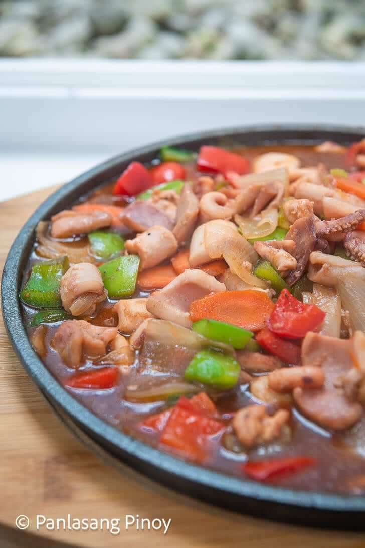 sizzling pusit recipe panlasang pinoy