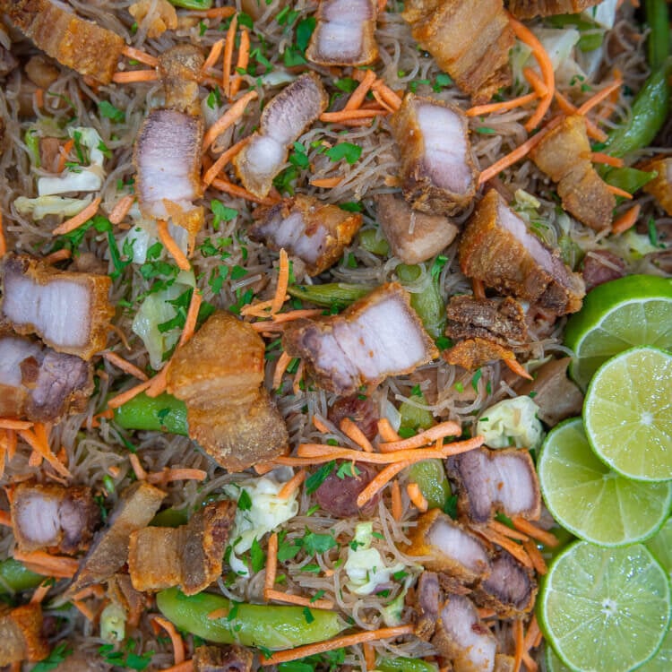 Pancit Bihon with Bagnet