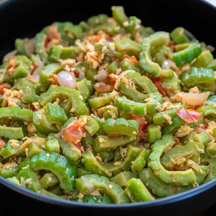 Ginisang ampalaya (sauteed bitter melon)