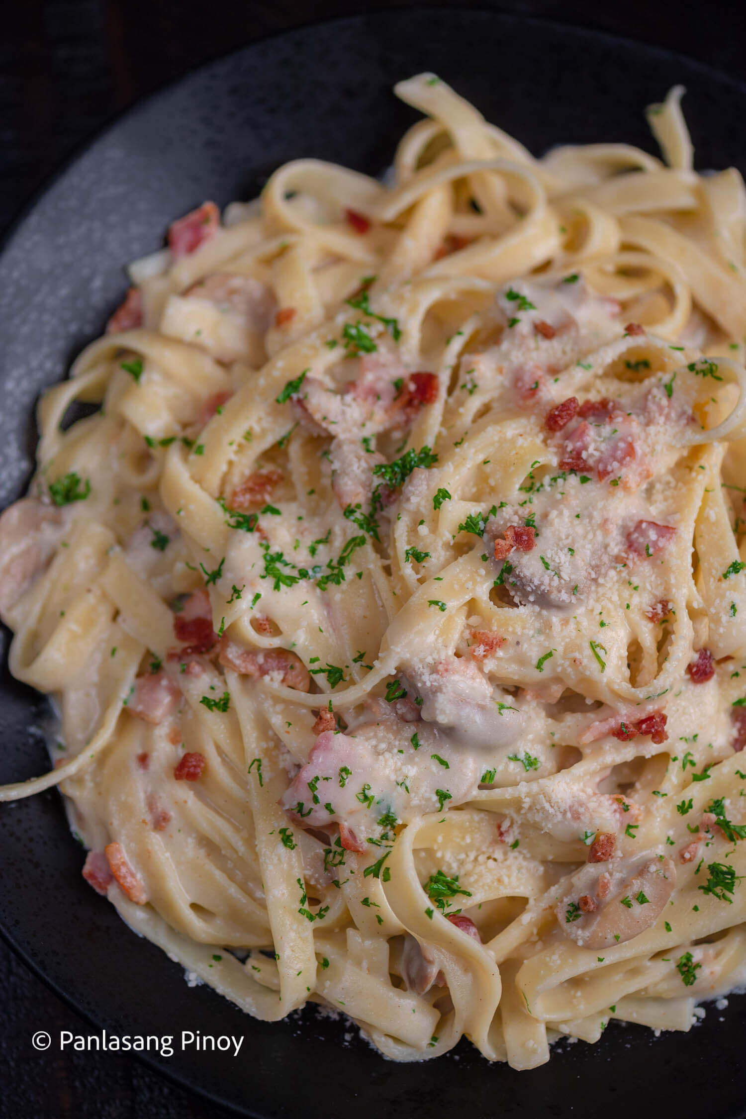 Creamy Pasta Carbonara Panlasang Pinoy