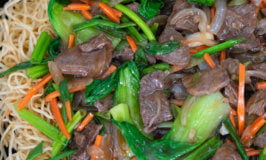 Pan Fried Noodles with Beef and Veggies