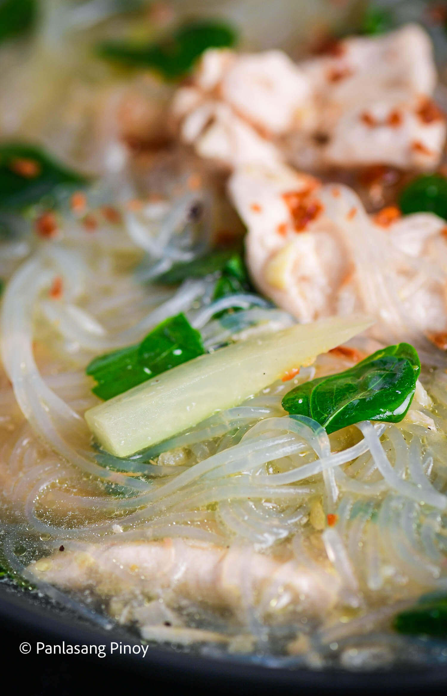 chicken tinola with noodles