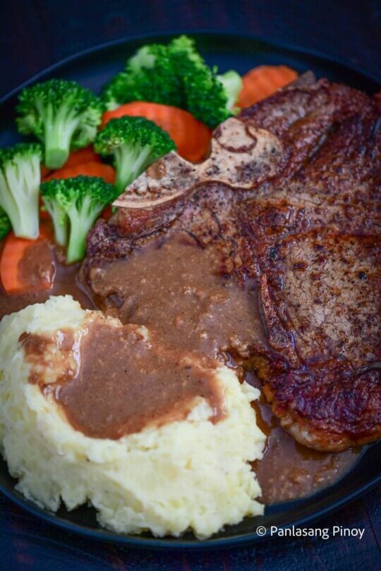 How to Cook Steak on Stove with Mashed Potato and Gravy Panlasang Pinoy
