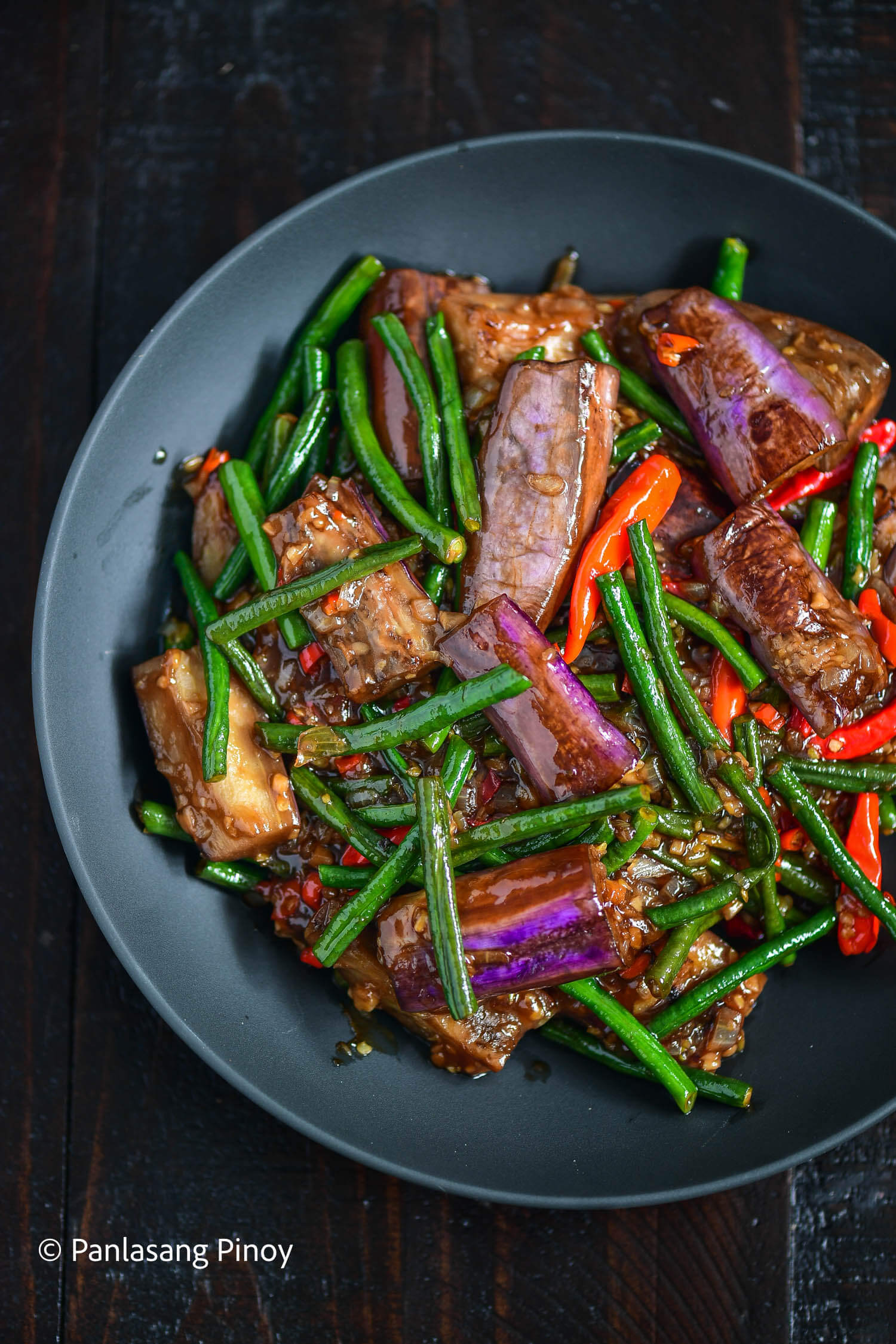 Spicy Eggplant Stir Fry - Panlasang Pinoy