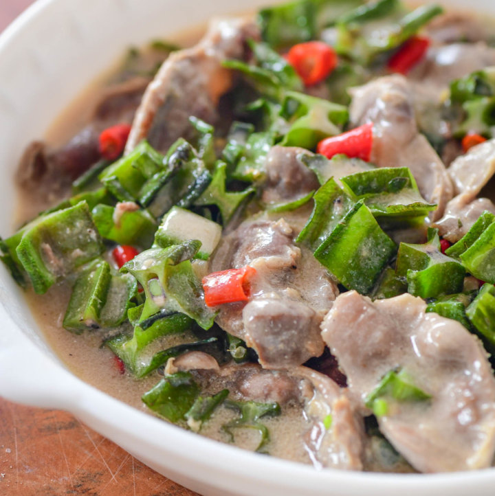 how to cook bicol express using gizzard