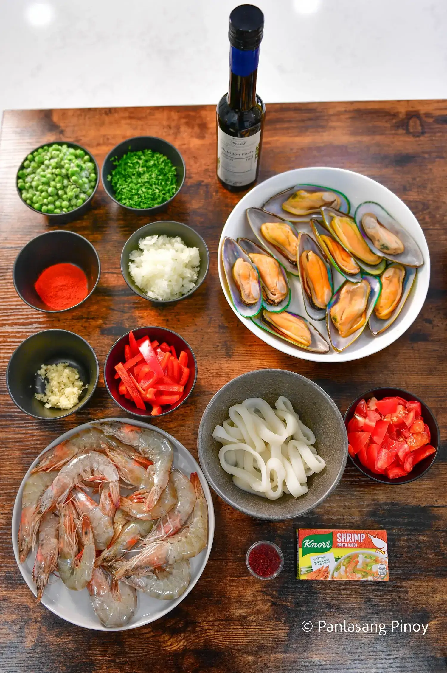 seafood paella ingredients