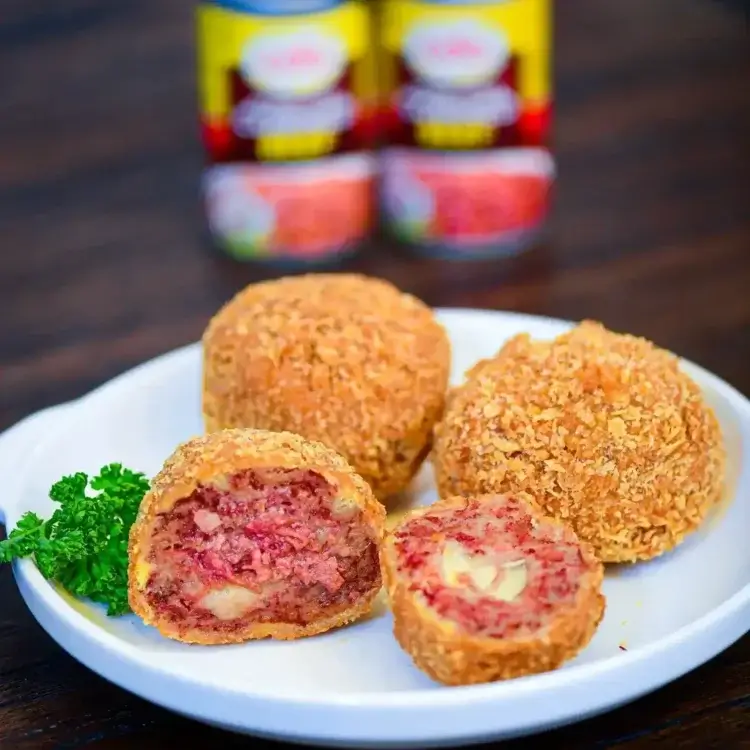 cheesy corned beef balls