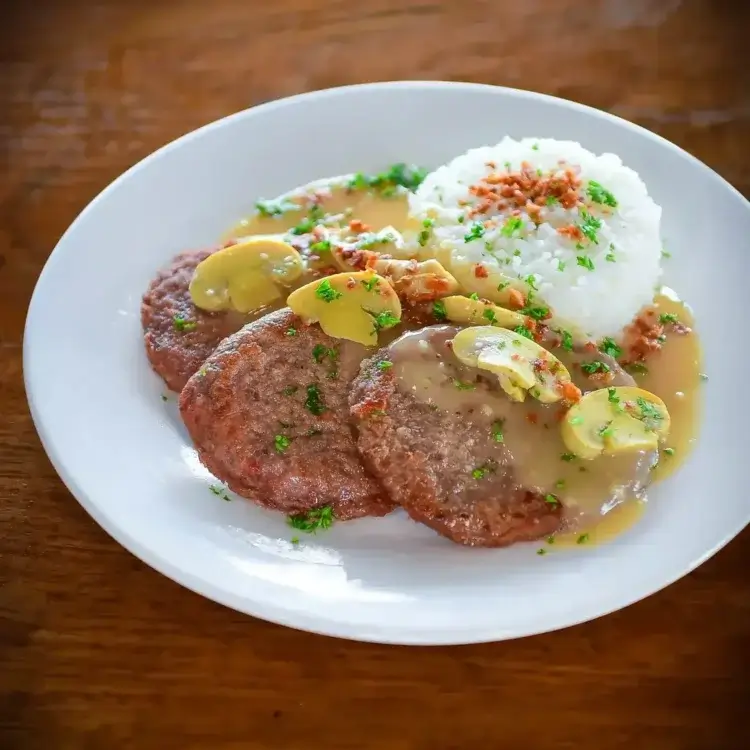 how to cook burger steak with gravy