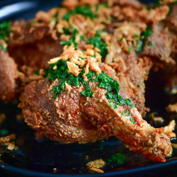 Butter garlic fried chicken recipe