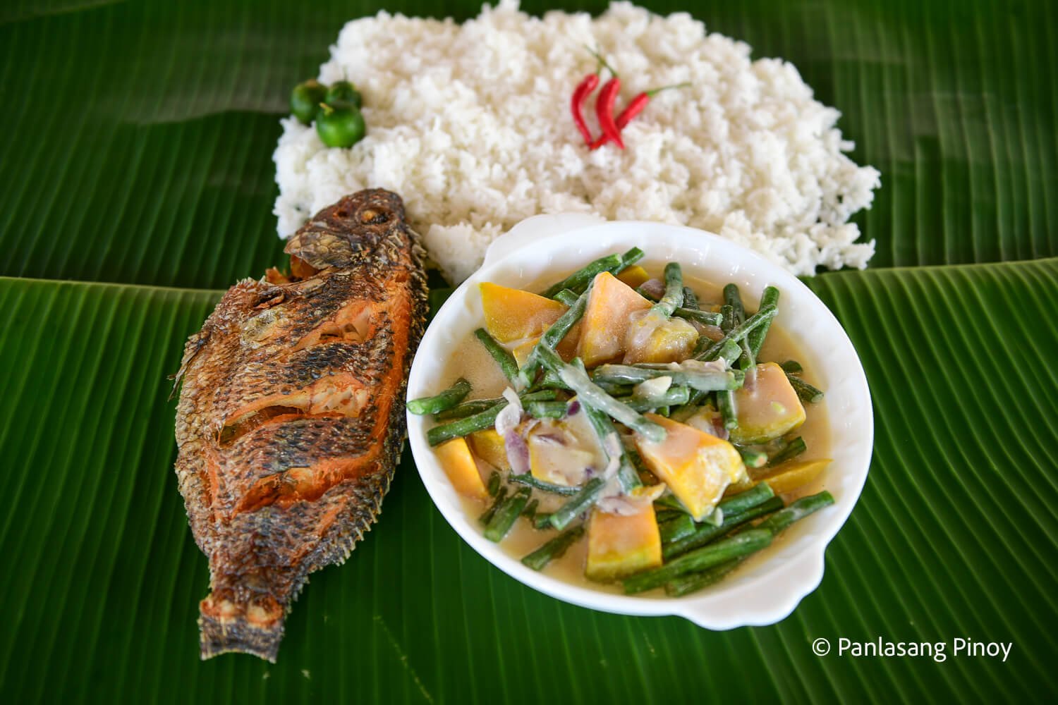 vegetable fish and rice