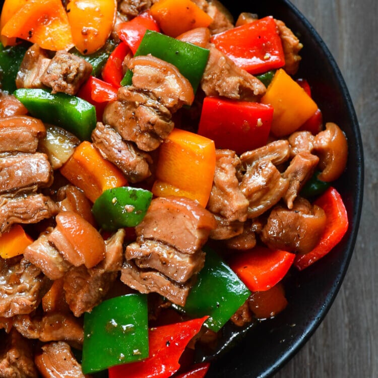 how to cook pork belly with peppers