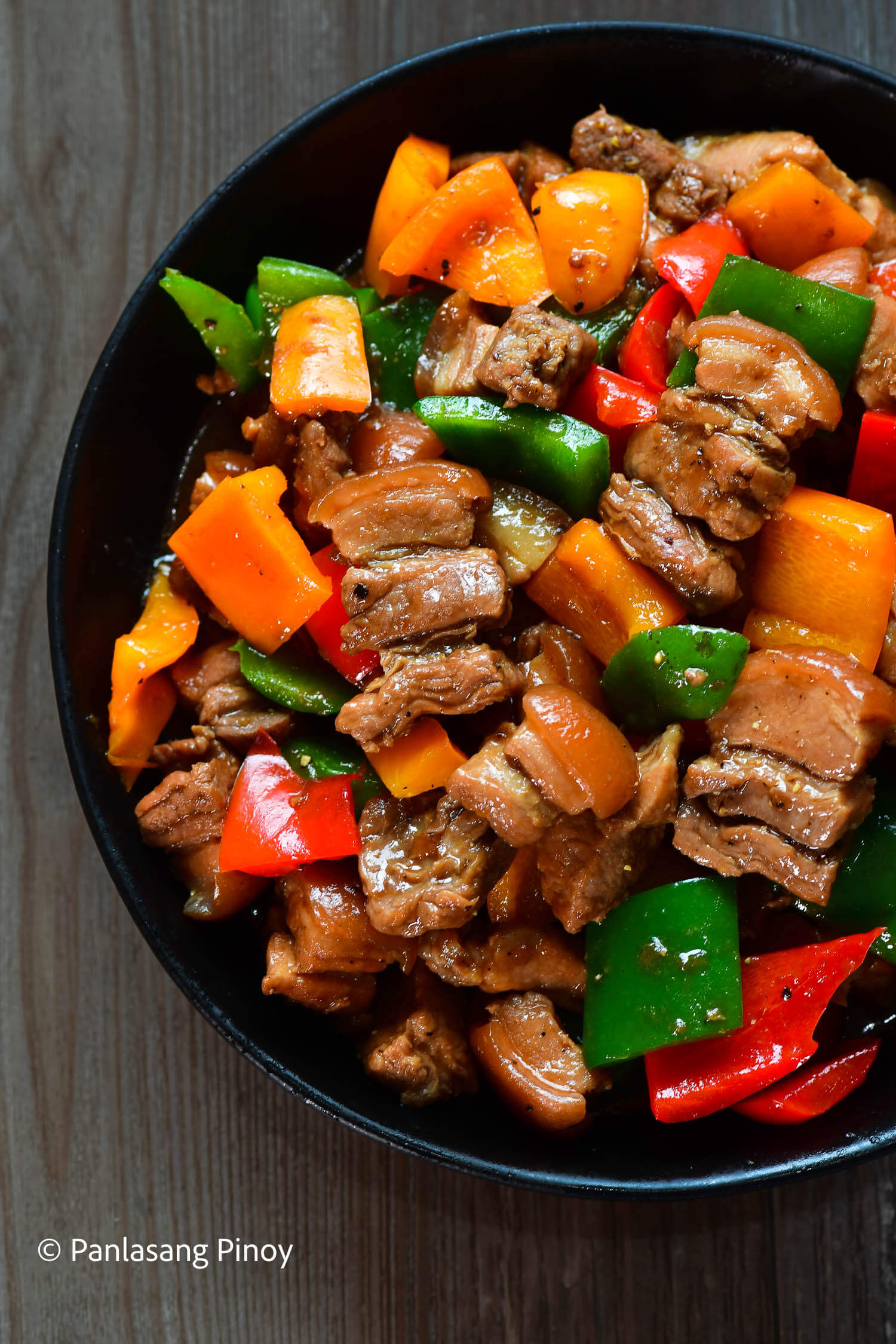 Recipe for pork belly with peppers