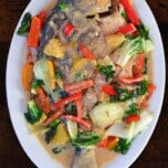 fish in coconut milk with pineapple