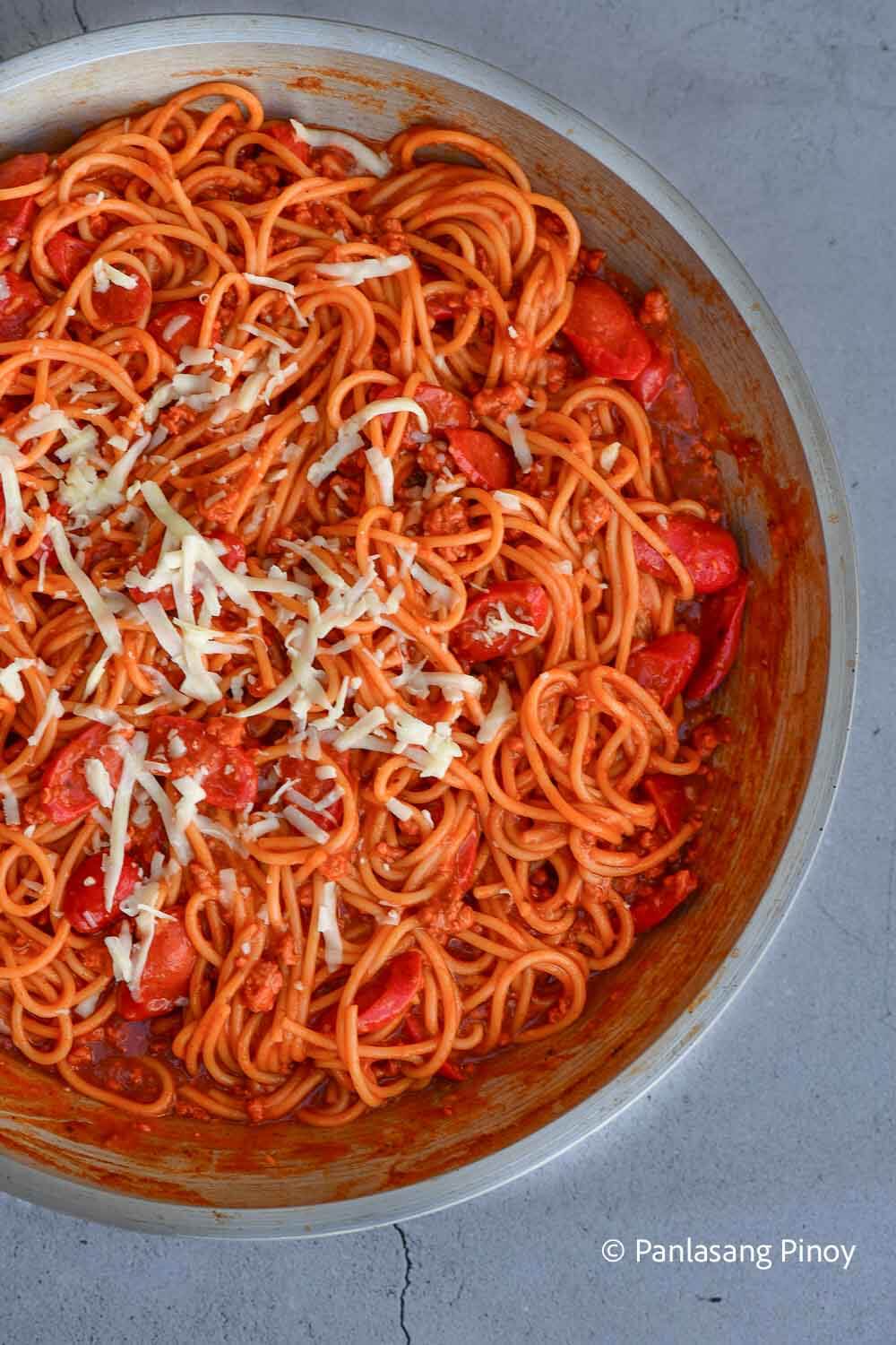 Filipino spaghetti recipe