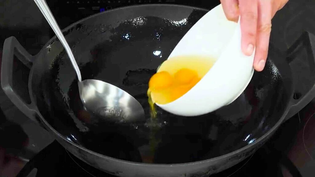 cook the eggs