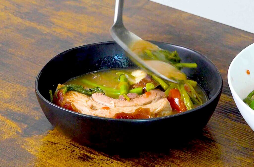 Sinigang is best served warm with rice