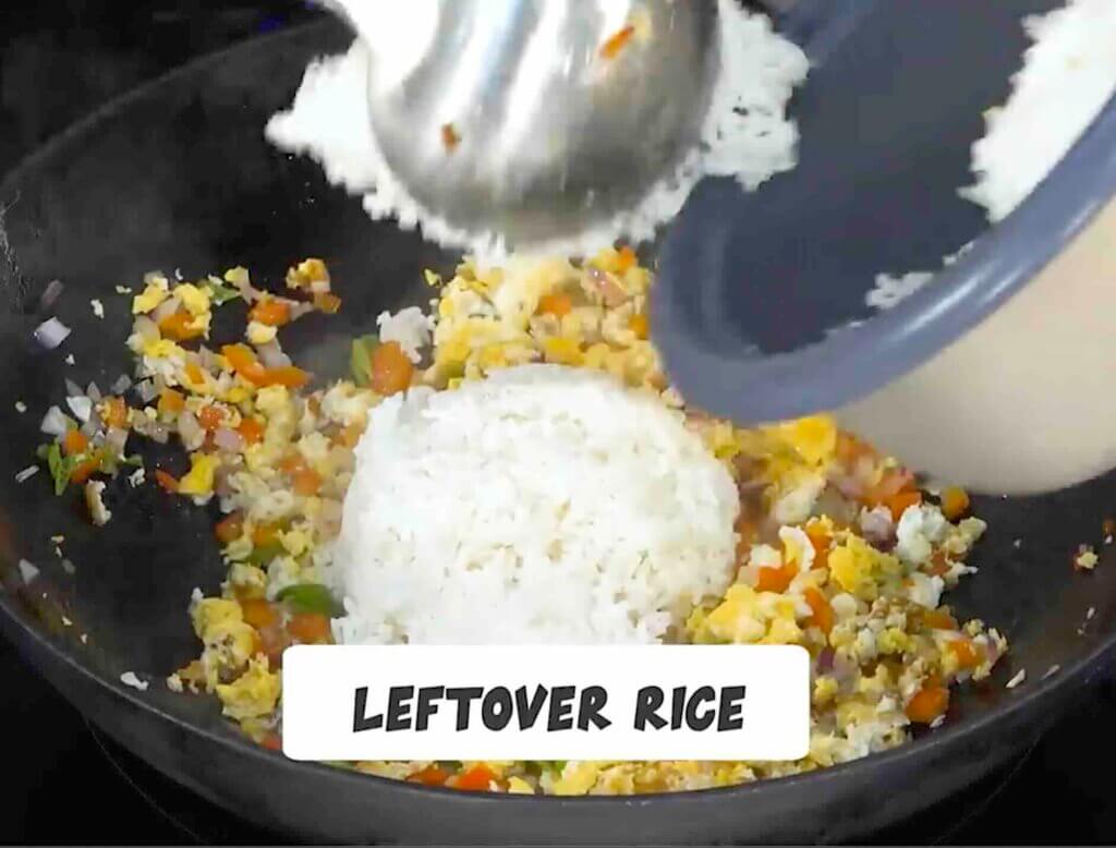 use leftover rice for fried rice