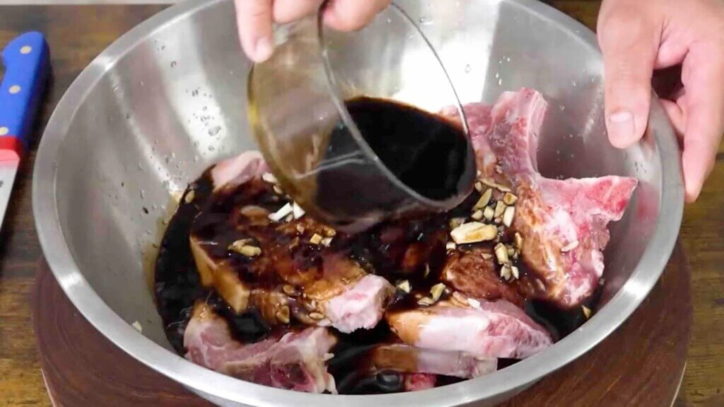 step 1 marinate the pork chops