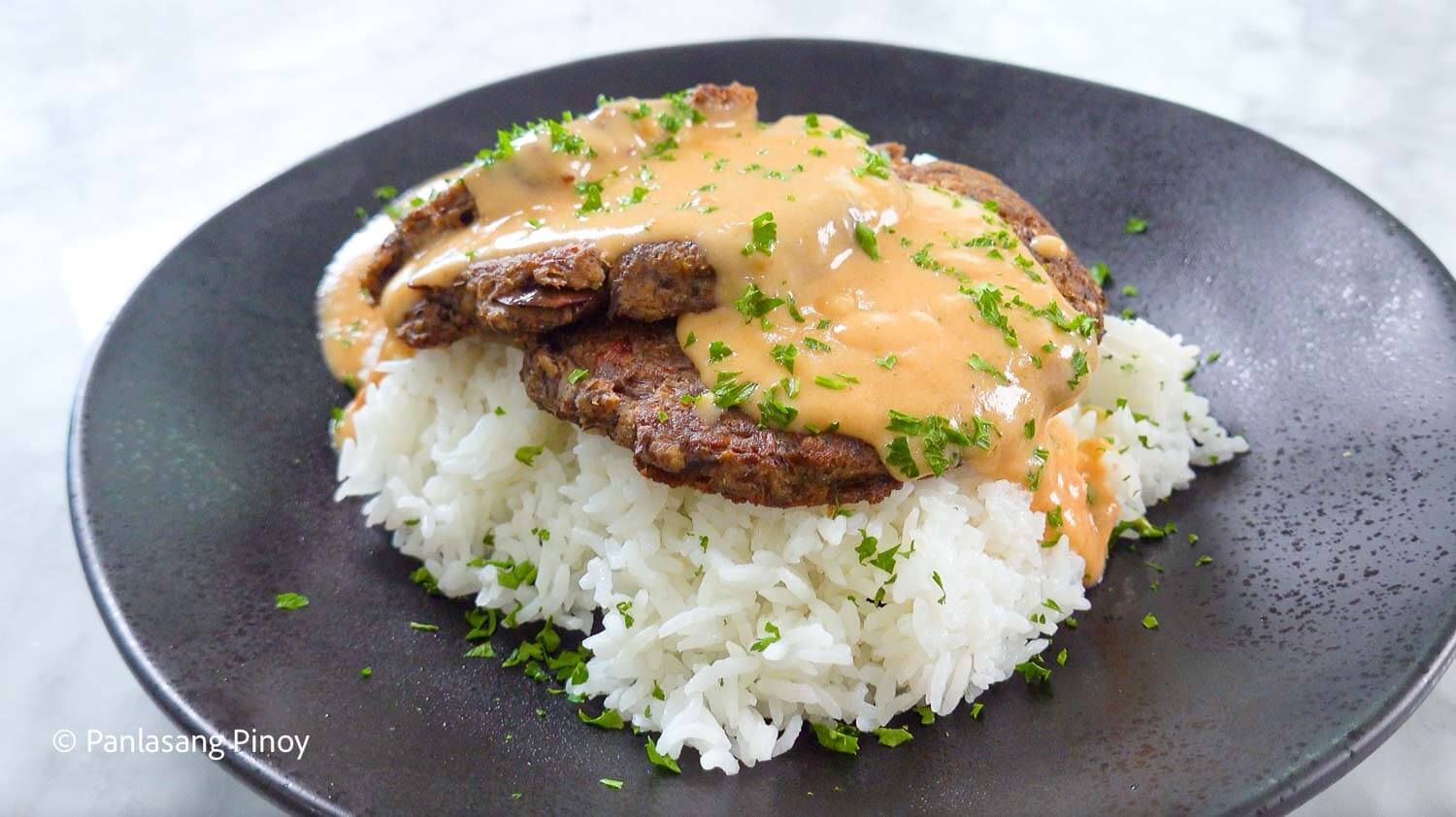 Burger Steak Sardinas Panlasang Pinoy
