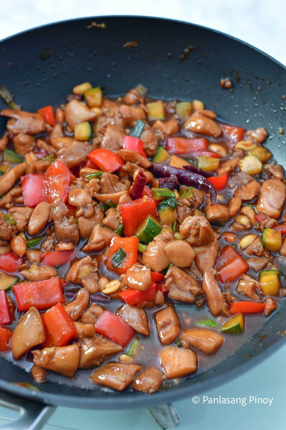 Kung Pao Chicken in Wok