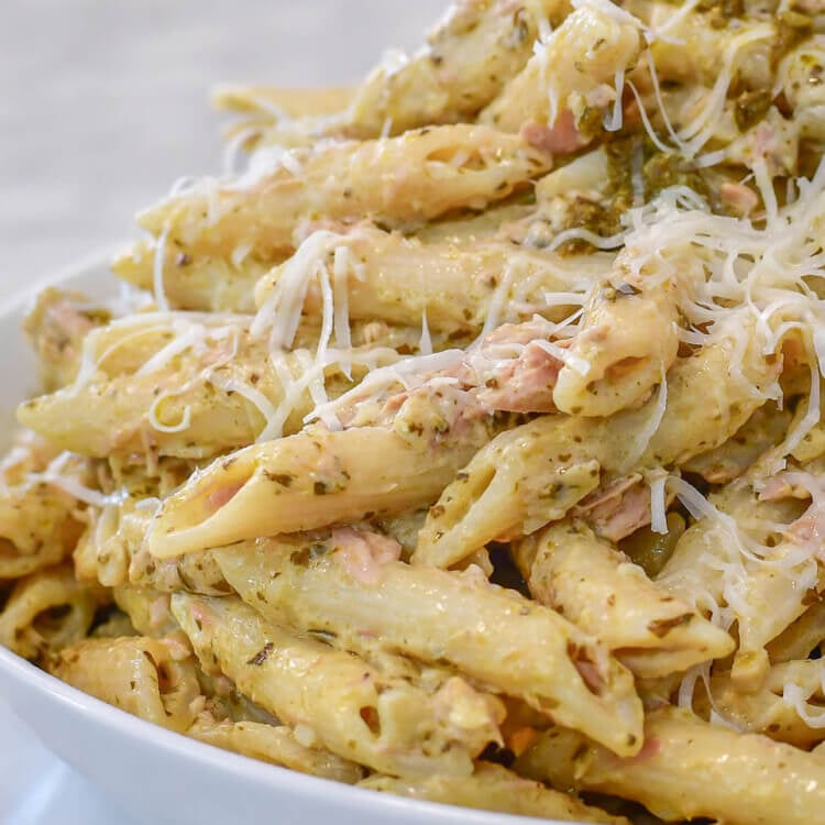 Super Creamy Tuna Pesto Pasta Recipe
