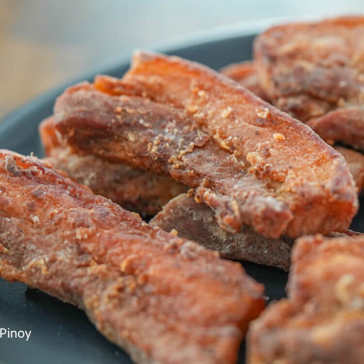 Fried pork belly liempo