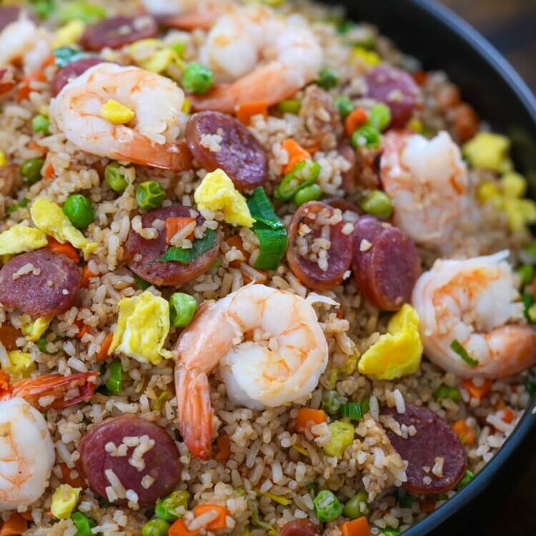Vietnamese Fried Rice Recipe with Sausage