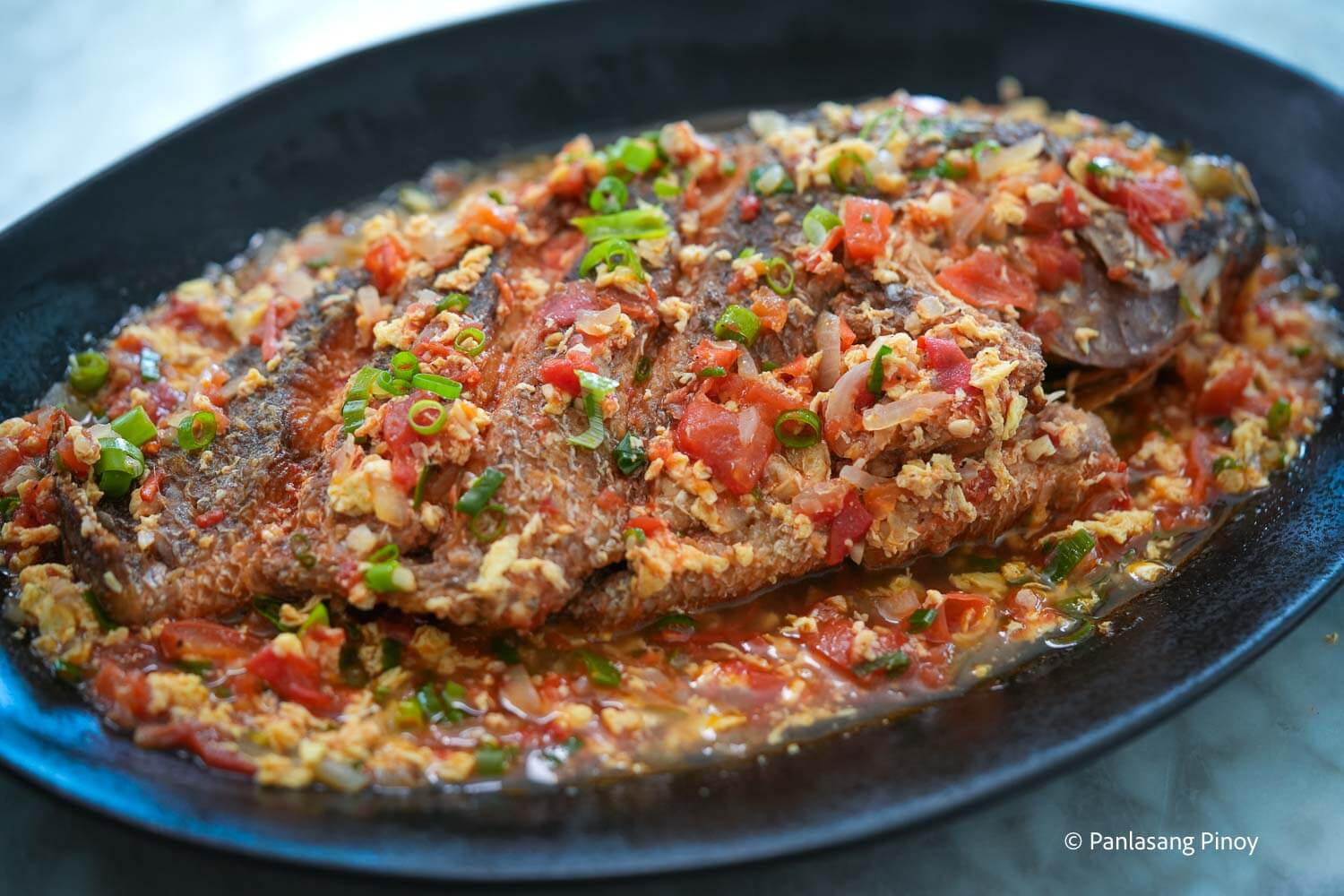 Sarciado fish on a plate