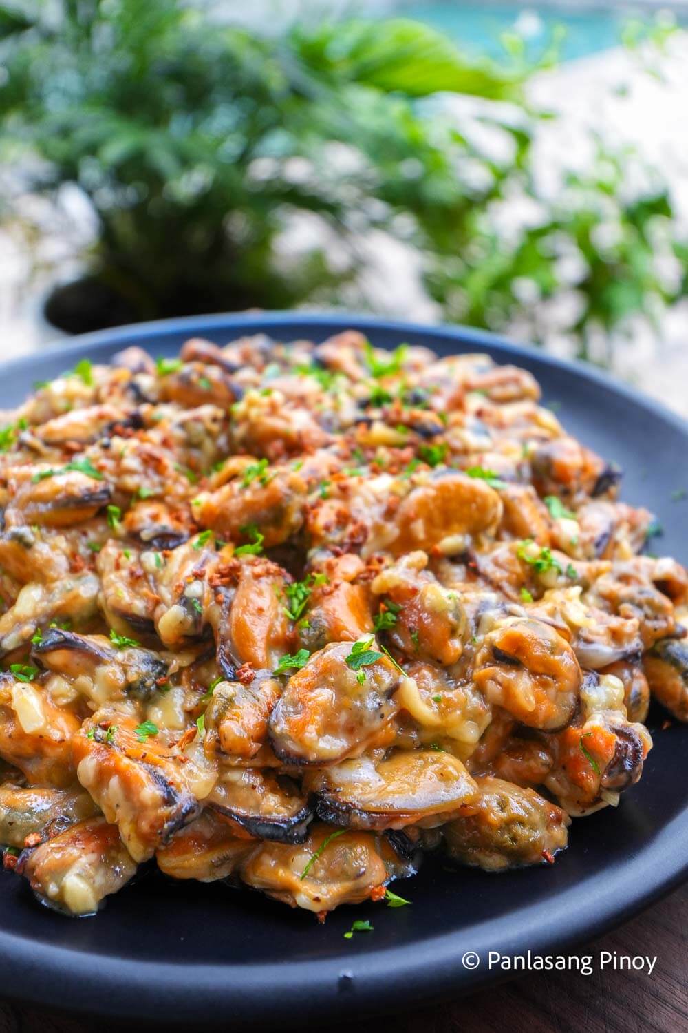 garlic butter mussels