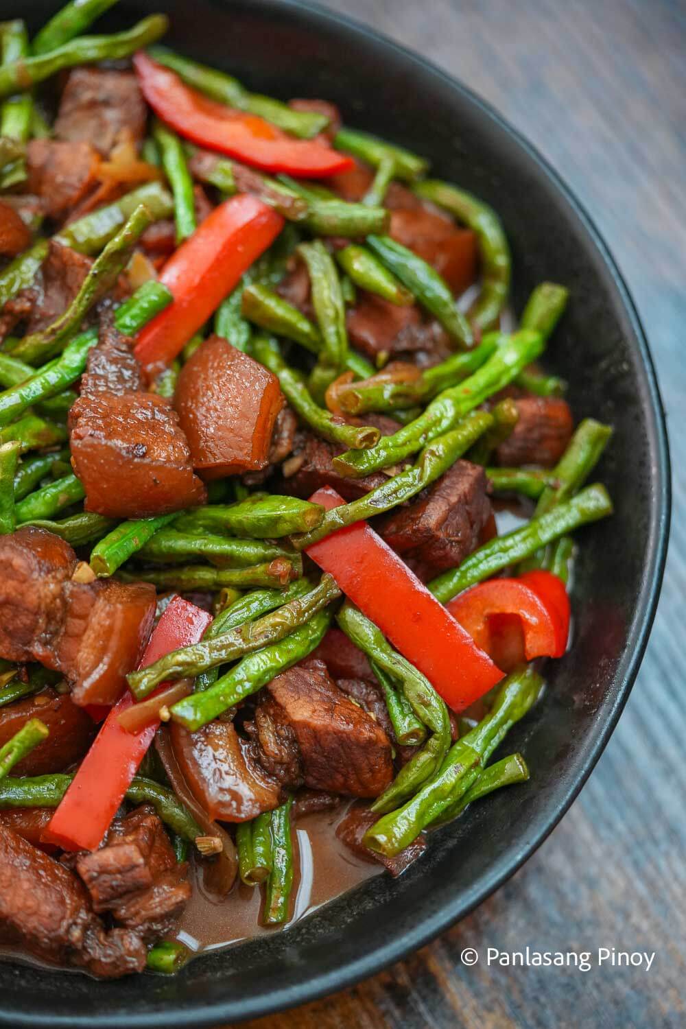 Ginisang Sitaw with Bell Pepper