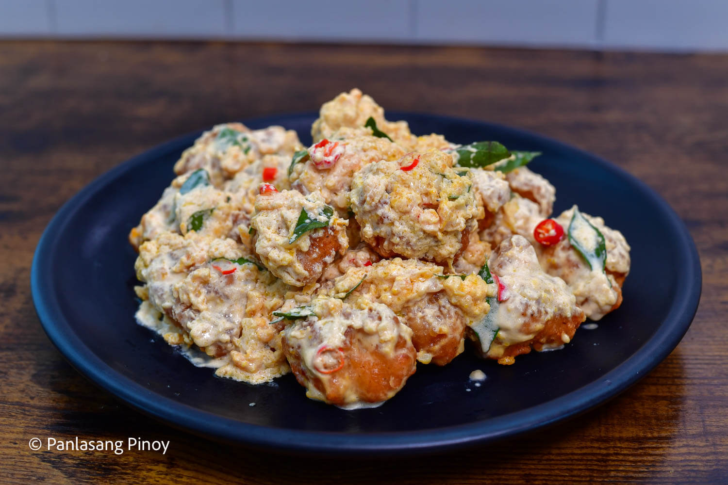 Chicken with salted egg glaze