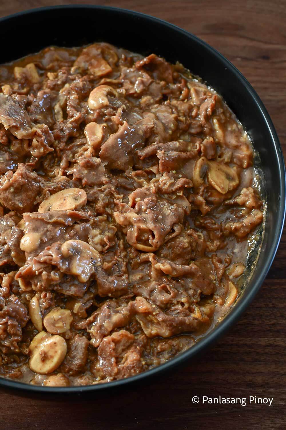 Garlic pepper beef recipe