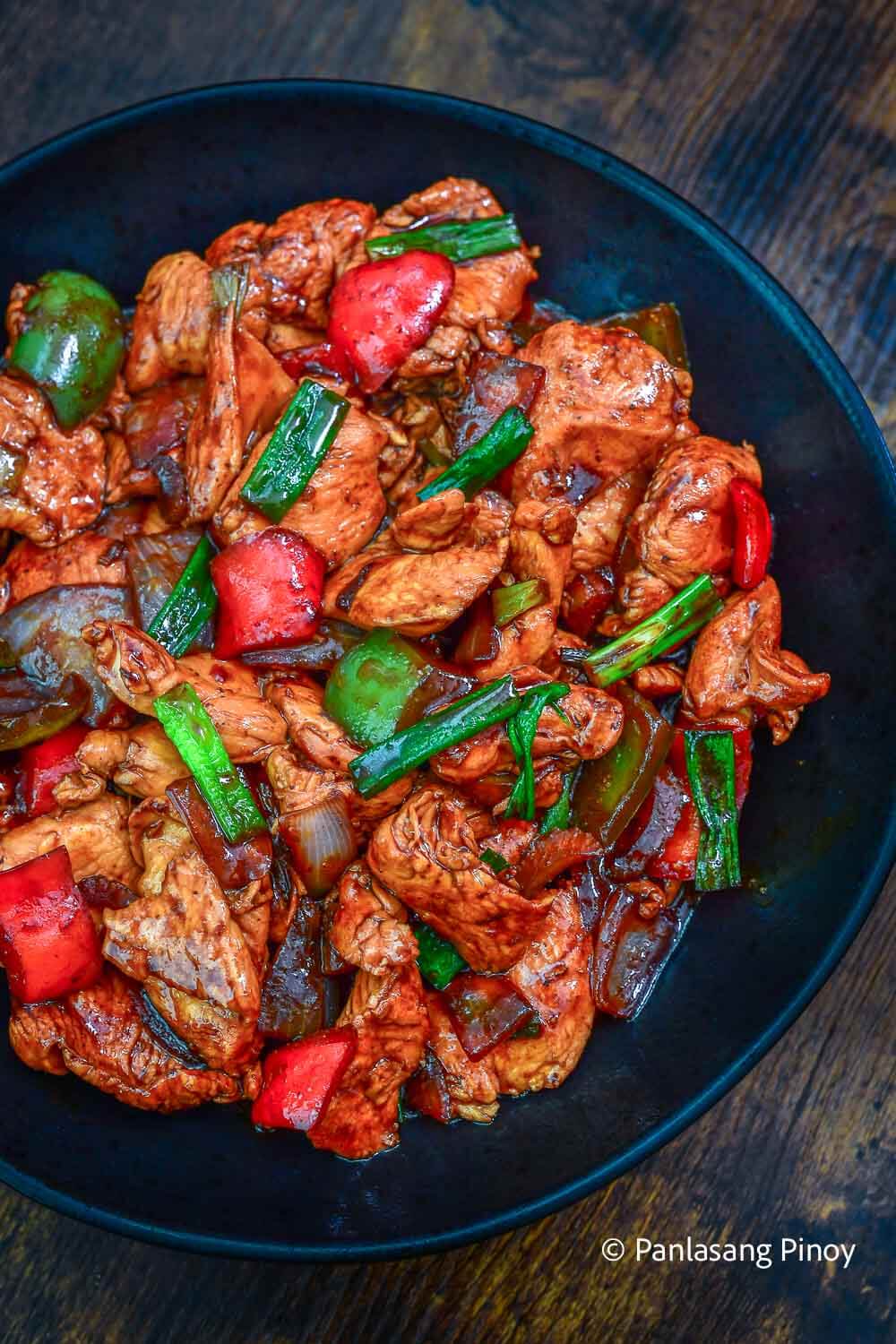 Black Pepper Chicken on a plate