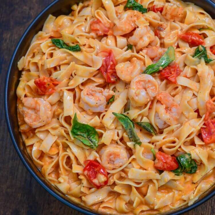 Garlic butter shrimp pasta recipe