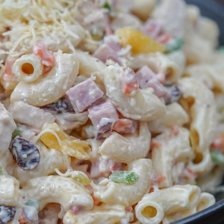 Creamiest chicken macaroni salad