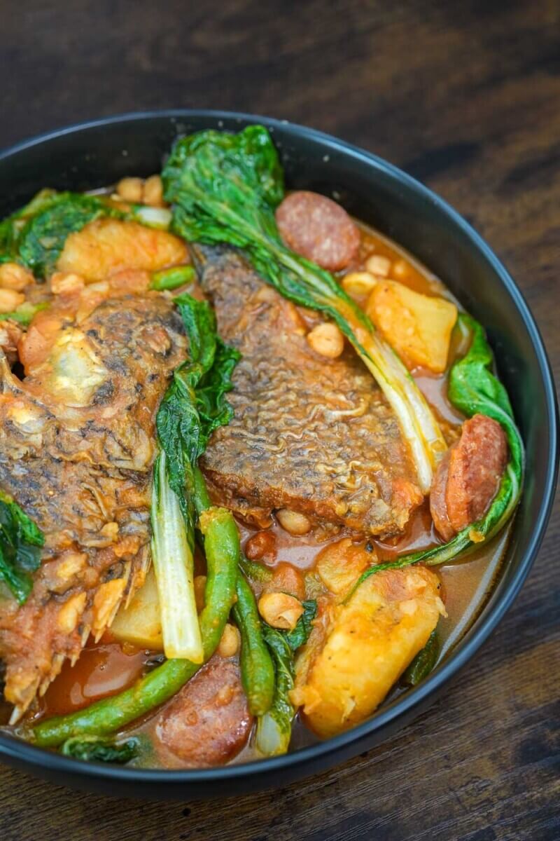 Fish Pochero (Filipino Fish and Vegetable Stew) - Panlasang Pinoy