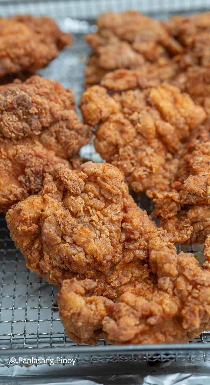 Secret in making crispy fried chicken