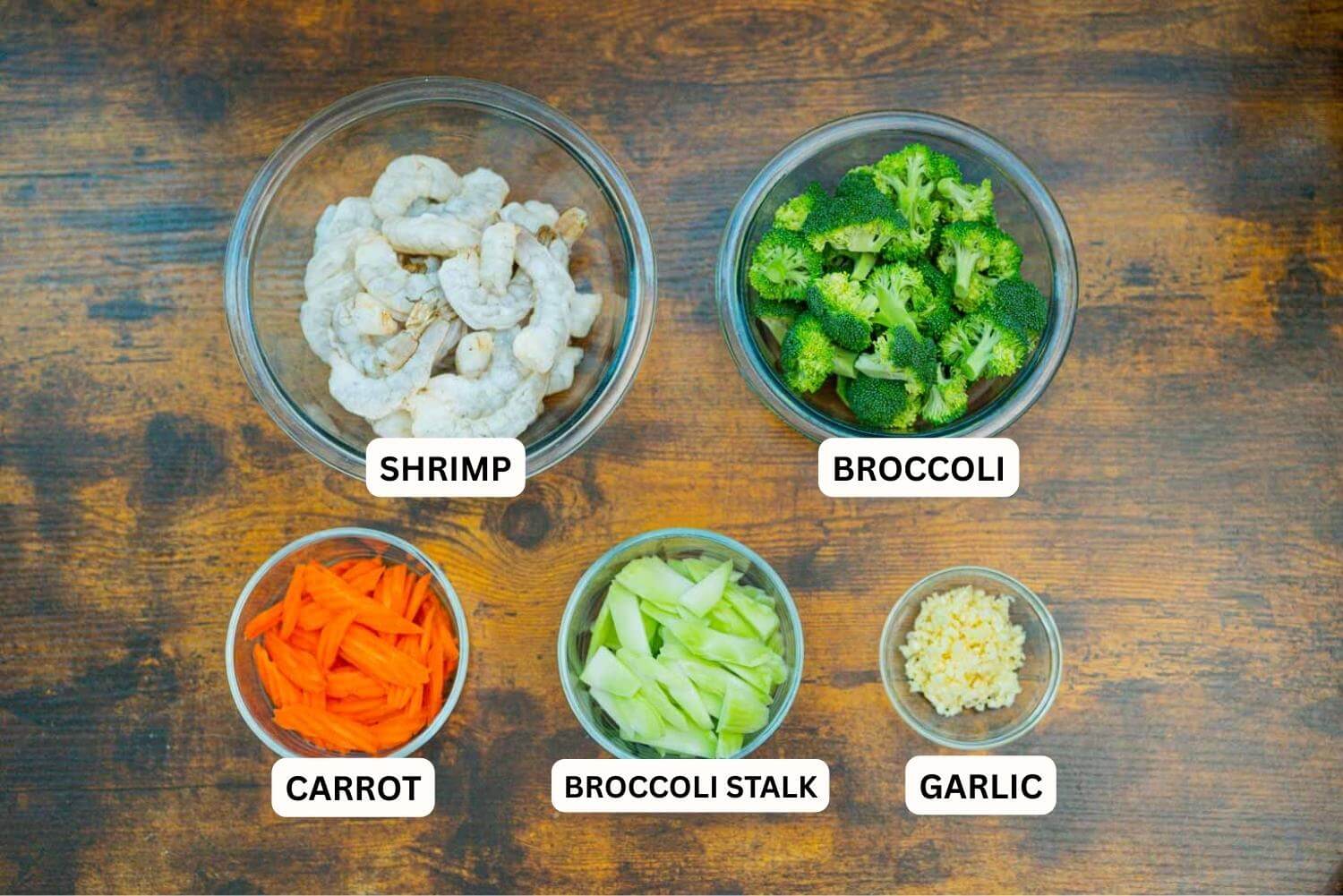 Shrimp and Broccoli Stir Fry Main Ingredients