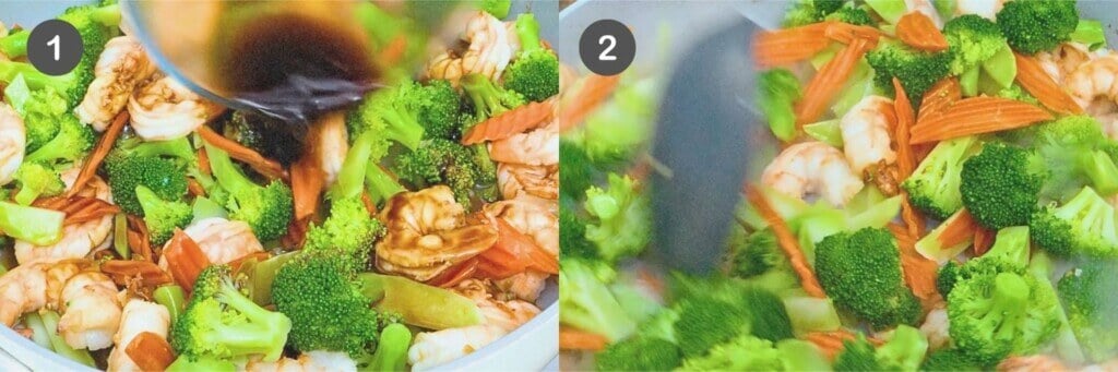 Step 7 on How to Make Shrimp and Broccoli Stir Fry