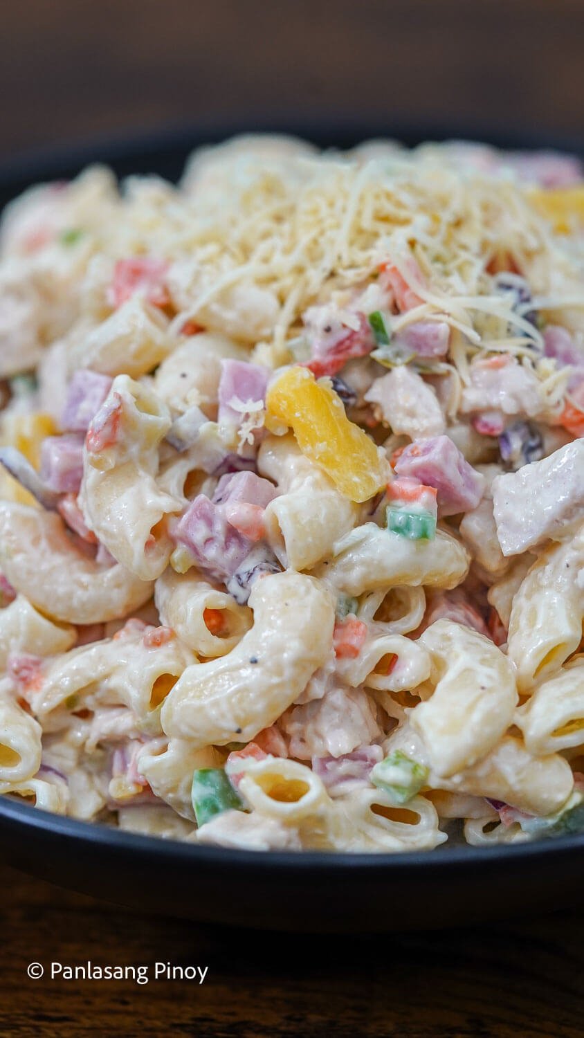 creamy chicken and ham macaroni salad
