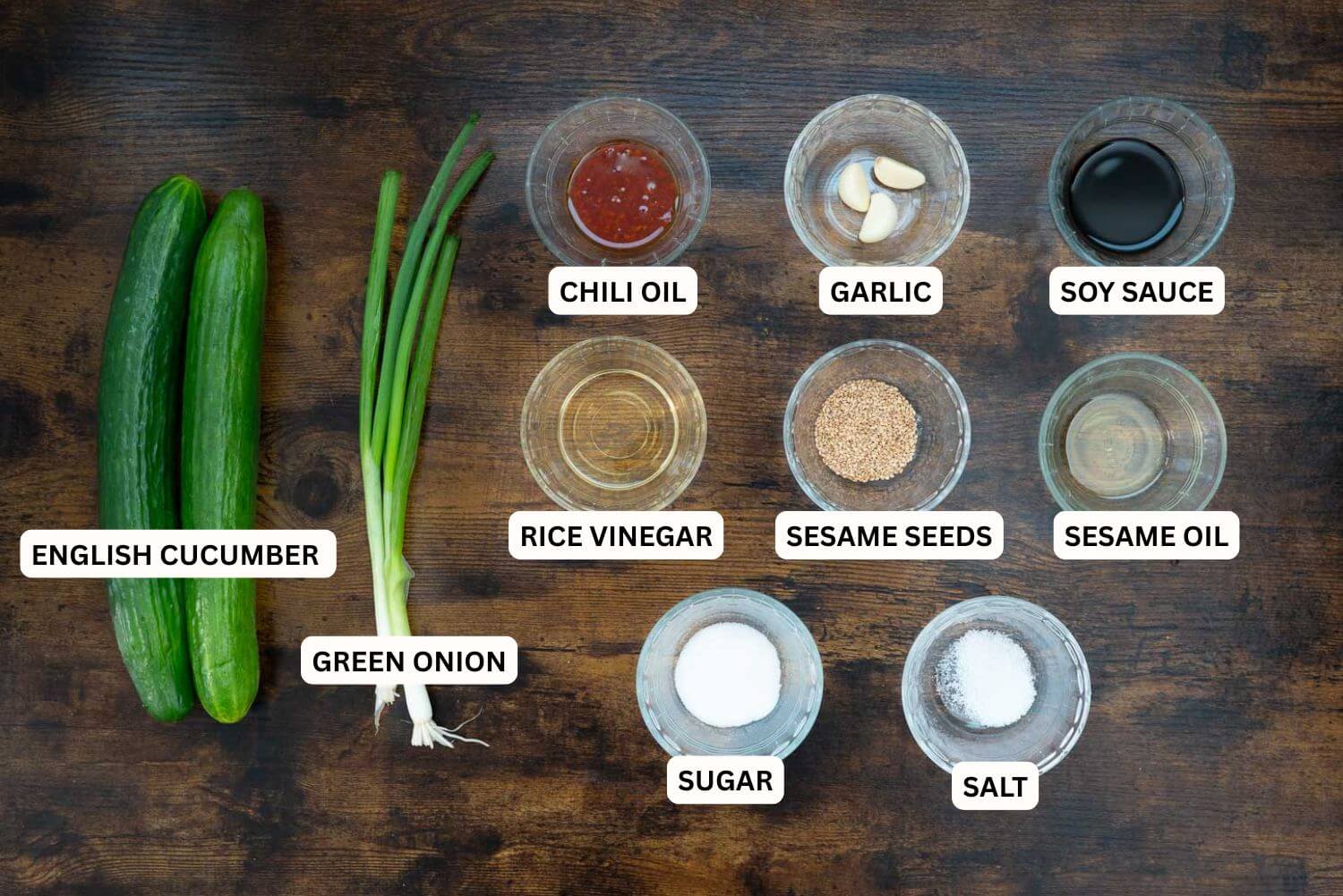 Asian cucumber Salad Ingredients