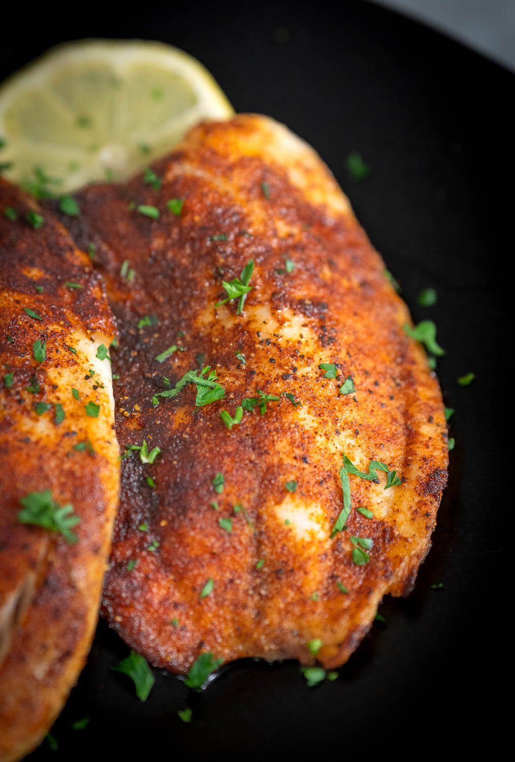 A nice piece of air fried fish