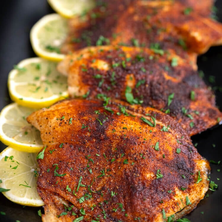 Tilapia fillets air fried