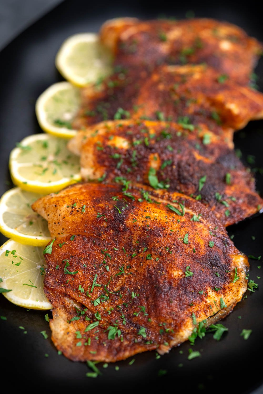 Tilapia fillets air fried